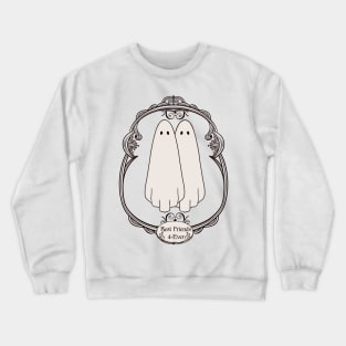 cute ghosts best friend forever in art nouveau frame| Best Friends Gift| CuteHalloween Wall Art| Goth Bridesmaid Gift Crewneck Sweatshirt